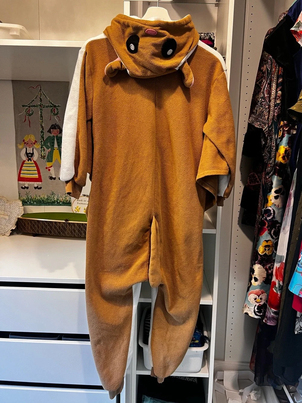 Flying Squirrel Costume One Piece Pajamas Soft - Child size 9-10 year old